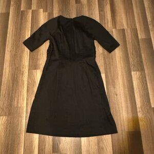 Rosie Pope Black Midi Dress with Beaded Accents size S